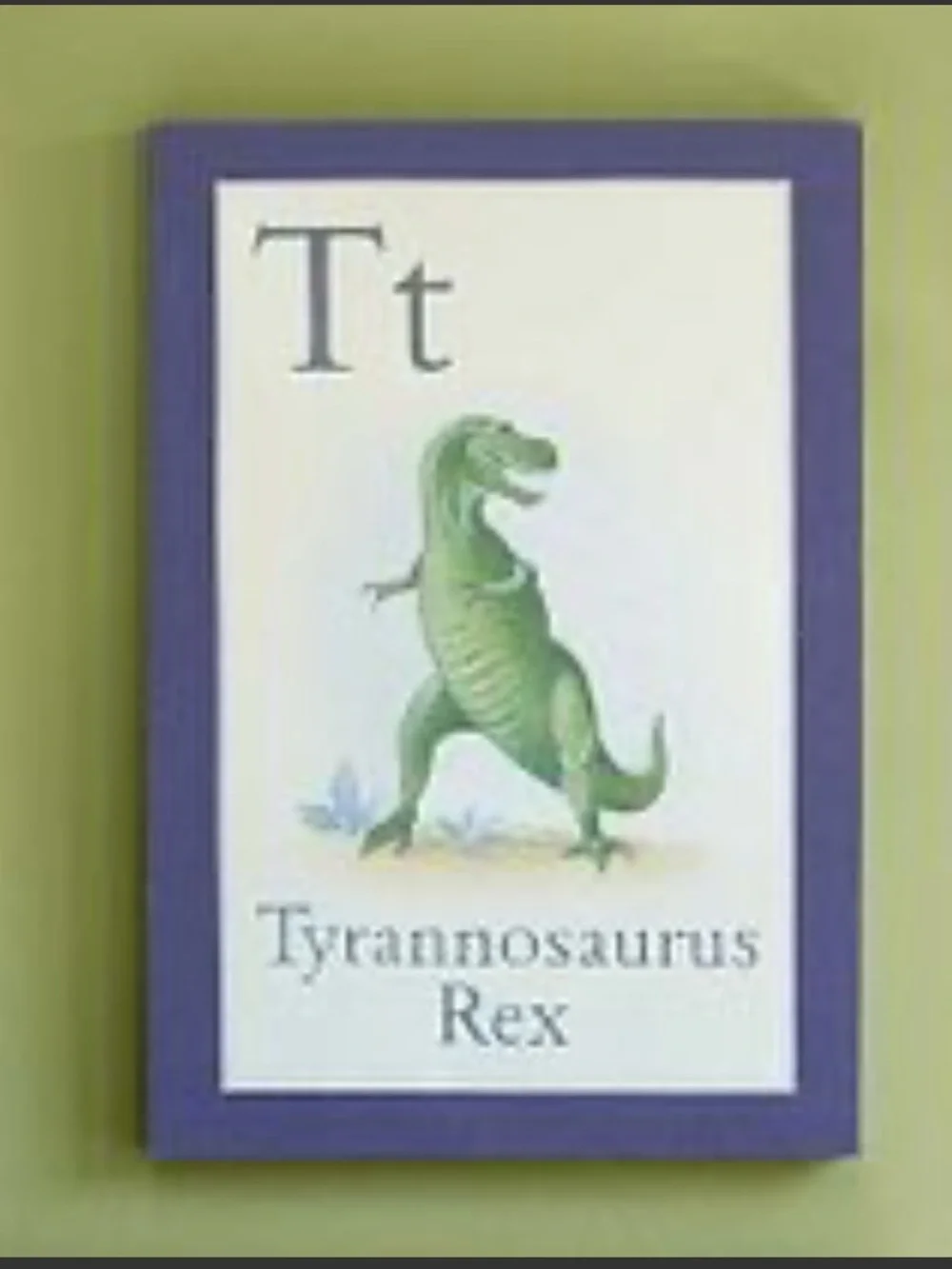 Pottery Barn Kids T-Rex Dinosaur “T is for Tyrannosaurus Rex” Kids Wall Art